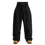 Men Trousers | Wide Leg High Waist Drawstring Cargo Fit - Evergreen Outfits- Trousers