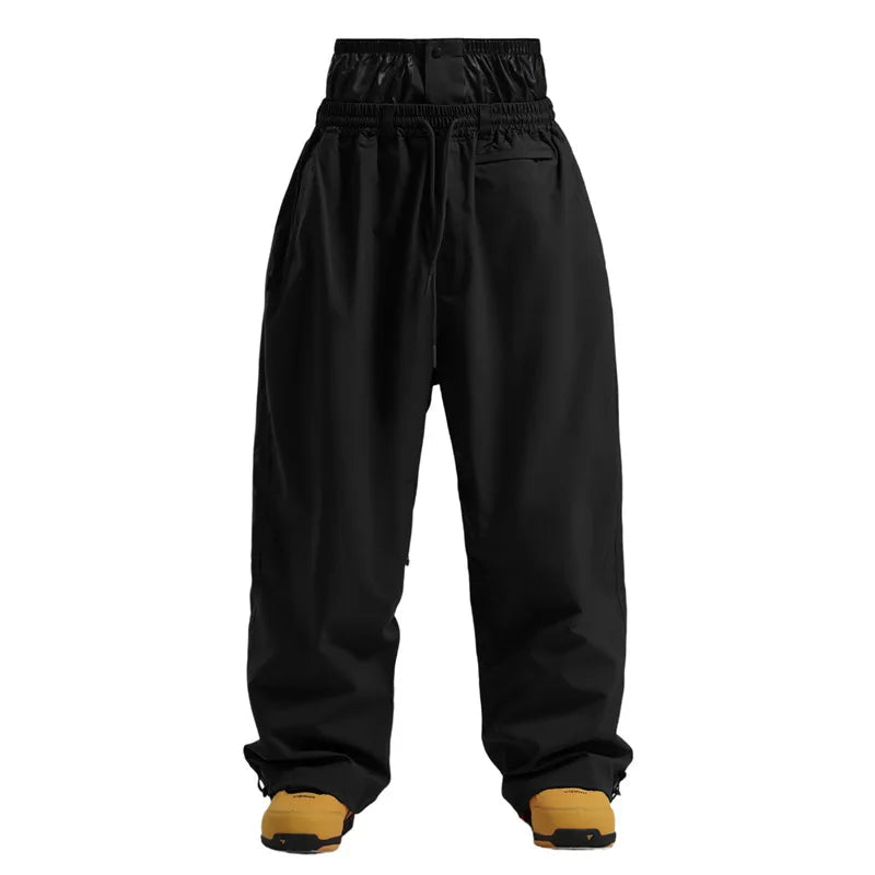Men Trousers | Wide Leg High Waist Drawstring Cargo Fit - Evergreen Outfits- Trousers