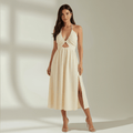 Midi Dress Women Adjustable Shoulder Fastening Straps - Evergreen Outfits - Women Midi Dress