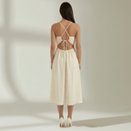Midi Dress Women Adjustable Shoulder Fastening Straps - Evergreen Outfits - Women Midi Dress