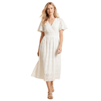 Midi Dress Women Lightweight Breathable Flutter Sleeve Fit - Evergreen Outfits- Women Midi Dress