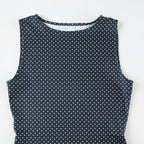 Mini Dress Women Sleeveless Round Neck Fitted Waist Design - Evergreen Outfits - Women Mini Dress
