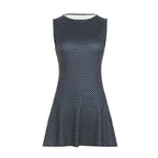 Mini Dress Women Sleeveless Round Neck Fitted Waist Design - Evergreen Outfits - Women Mini Dress