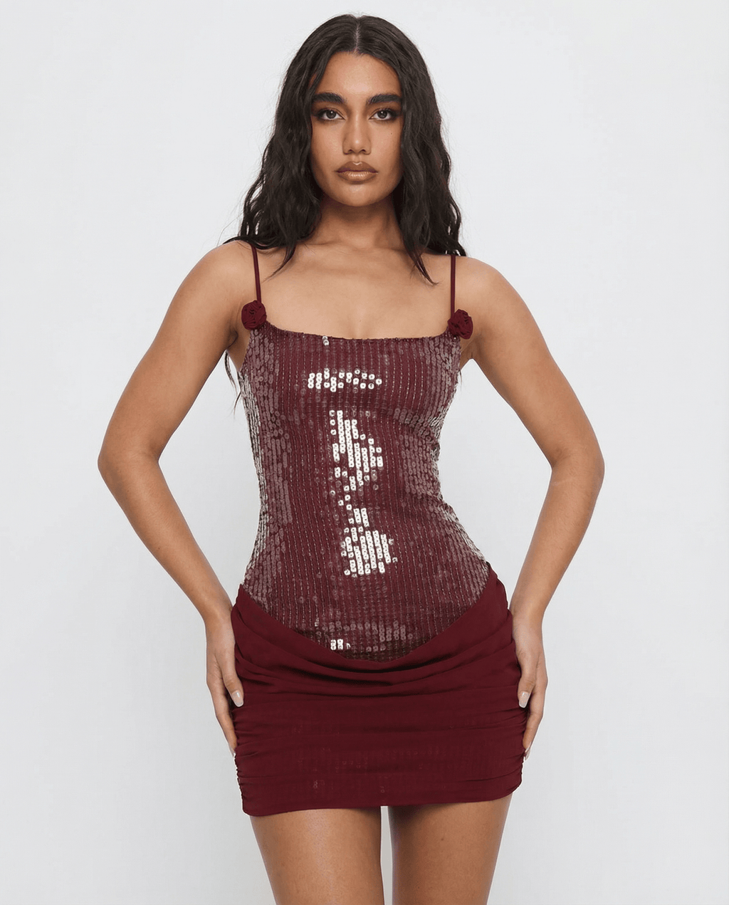 Mini Dress Women Spaghetti Strap Lace Back Closure Length - Evergreen Outfits - Women Mini Dress