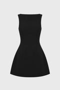 Mini Dress Women Strapless Fitted Solid Color Pullover - Evergreen Outfits- Women Mini Dress