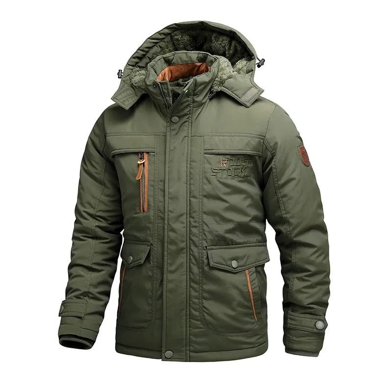 Men Jacket | Insulated Winter Fit with Detachable Hood