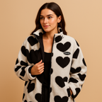 Women Coat | Reversible Relaxed Fit with Front Closure
