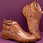 Women Boots | Flat Ankle Style with Hook and Loop Strap