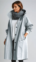 Women Parka | Oversized Fit with Drawstring Hood and Pockets