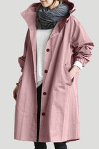 Women Parka | Oversized Fit with Drawstring Hood and Pockets