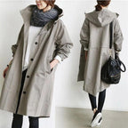 Women Parka | Oversized Fit with Drawstring Hood and Pockets