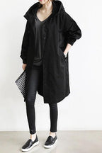 Women Parka | Oversized Fit with Drawstring Hood and Pockets
