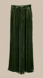 Pants Women Wide Leg Fit High Waist Full Length Cut - Evergreen Outfits - Women Pants