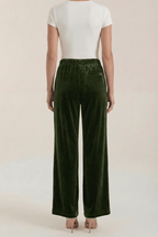 Pants Women Wide Leg Fit High Waist Full Length Cut - Evergreen Outfits - Women Pants