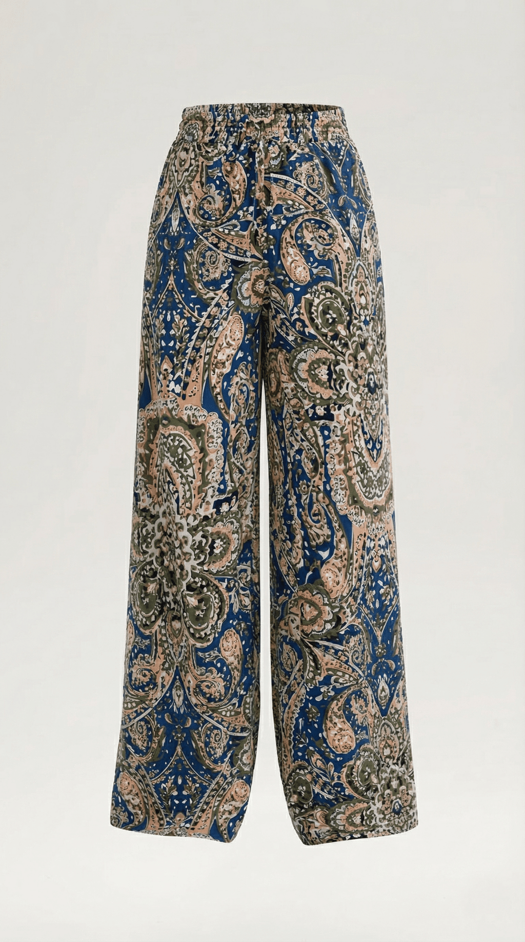 Pants Women Wide Leg Paisley Printed Pattern Design - Evergreen Outfits - Women Pants