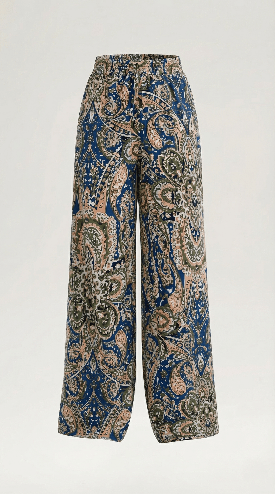 Pants Women Wide Leg Paisley Printed Pattern Design - Evergreen Outfits - Women Pants