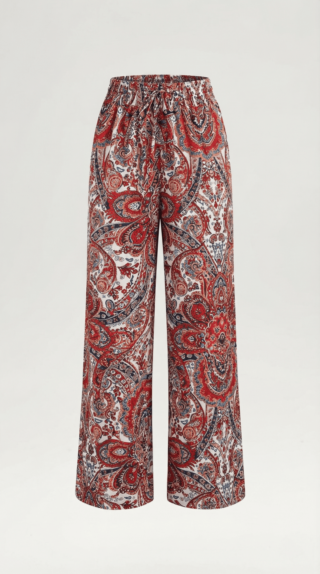 Pants Women Wide Leg Paisley Printed Pattern Design - Evergreen Outfits - Women Pants