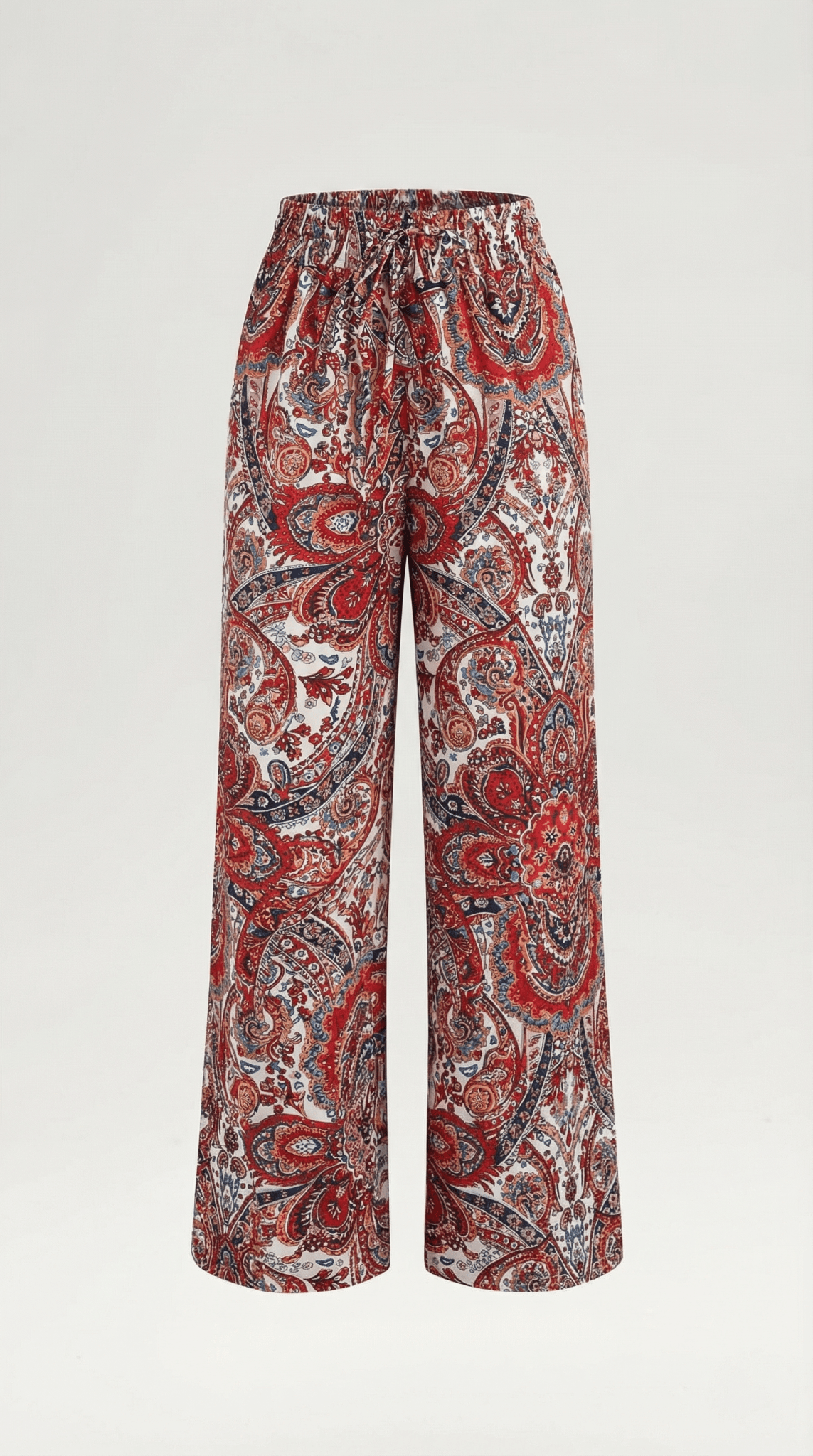 Pants Women Wide Leg Paisley Printed Pattern Design - Evergreen Outfits - Women Pants