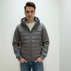 Men Hoodie | Quilted Fitted Cut with Attached Hood