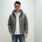 Men Hoodie | Quilted Fitted Cut with Attached Hood