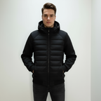 Men Hoodie | Quilted Fitted Cut with Attached Hood