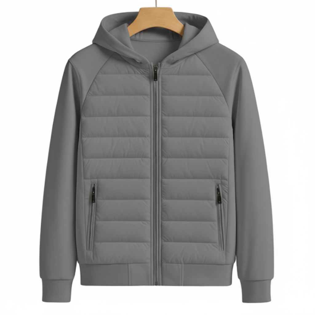 Men Hoodie | Quilted Fitted Cut with Attached Hood