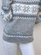 Women Sweater | Relaxed Fit Fair Isle Jacquard Pattern