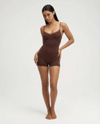Romper Women Sleeveless Adjustable Straps Lace Trim Fit - Evergreen Outfits - Women Sleepwear