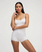Romper Women Sleeveless Adjustable Straps Lace Trim Fit - Evergreen Outfits - Women Sleepwear