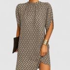 Shift Dress Women Loose Fit Mini Length Minimalist Design - Evergreen Outfits - Women Mini Dress