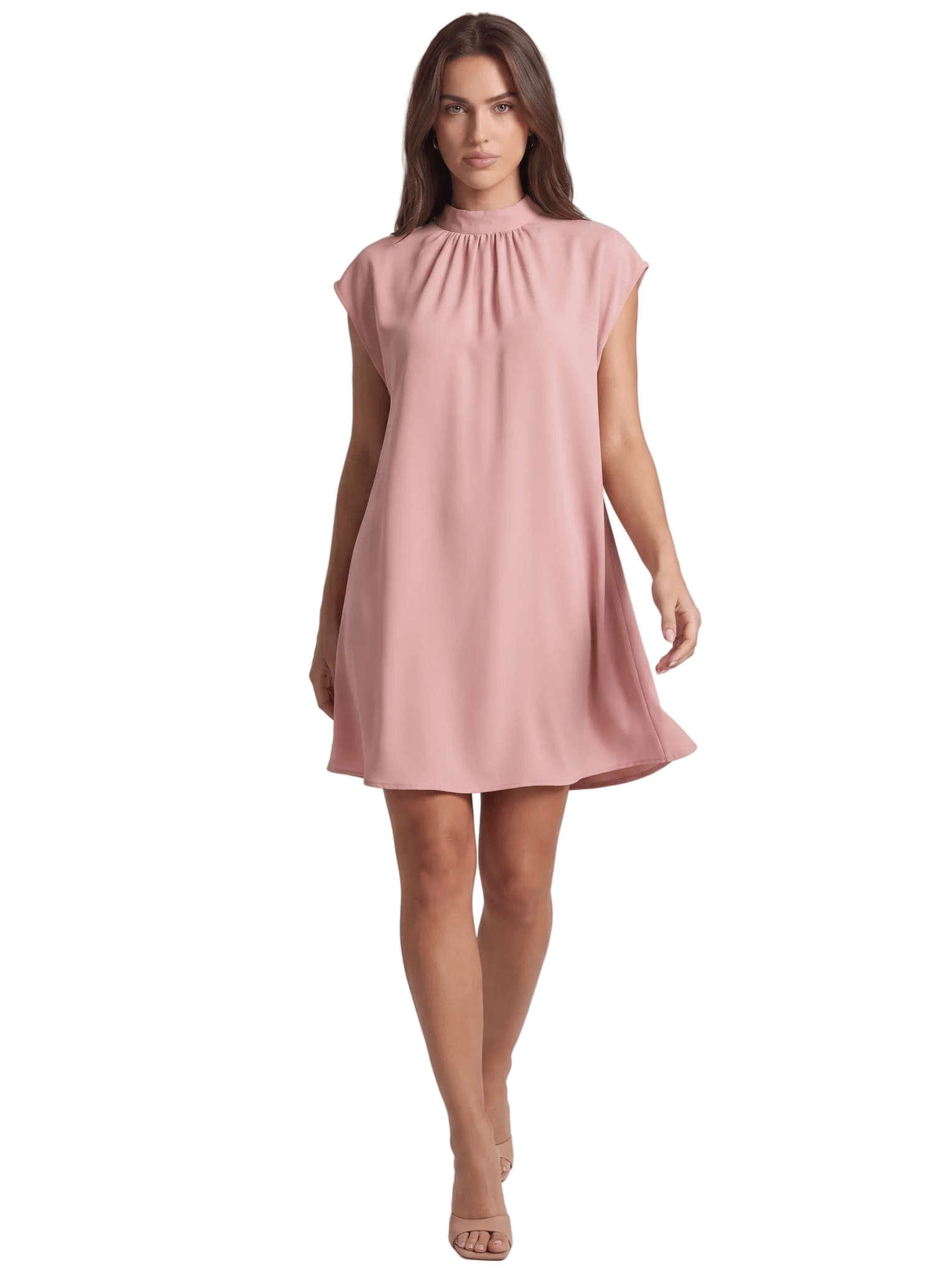 Shift Dress Women Loose Fit Mini Length Minimalist Design - Evergreen Outfits - Women Mini Dress