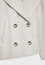 Women Jacket | Double-Breasted Cropped Fit with Lapels