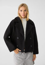 Women Jacket | Double-Breasted Cropped Fit with Lapels