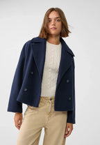 Women Jacket | Double-Breasted Cropped Fit with Lapels