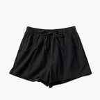 Shorts Women Linen High Waist Drawstring Relaxed Fit Cut - Evergreen Outfits - Women Short