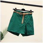 Shorts Women Plus Size A-Line Elastic Waist Loose Fit - Evergreen Outfits- Women Shorts