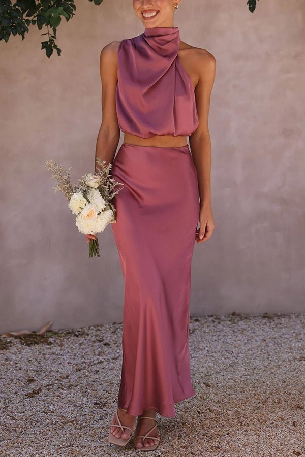 Skirt Set Women Maxi Length Two Piece Coordinated Set - Evergreen Outfits - Women Set