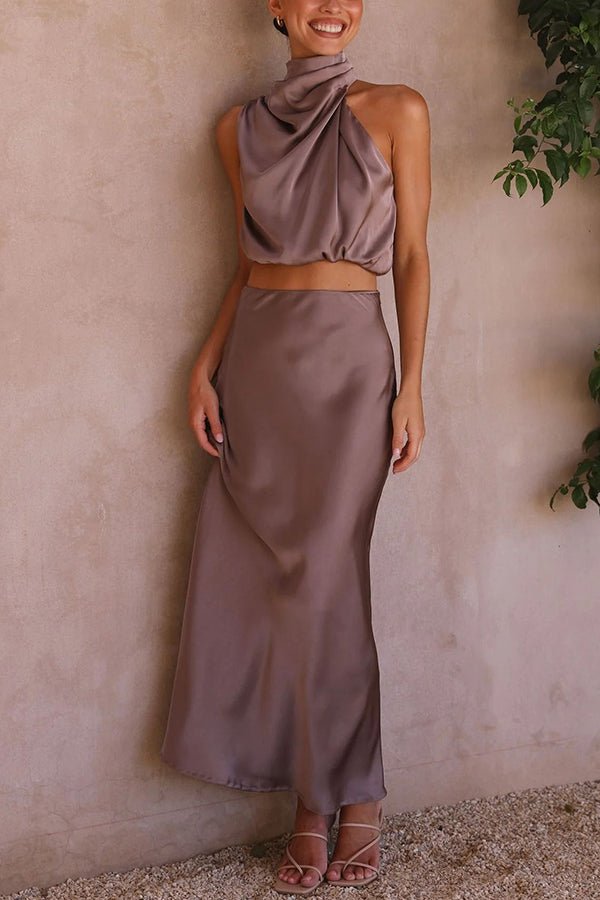 Skirt Set Women Maxi Length Two Piece Coordinated Set - Evergreen Outfits - Women Set