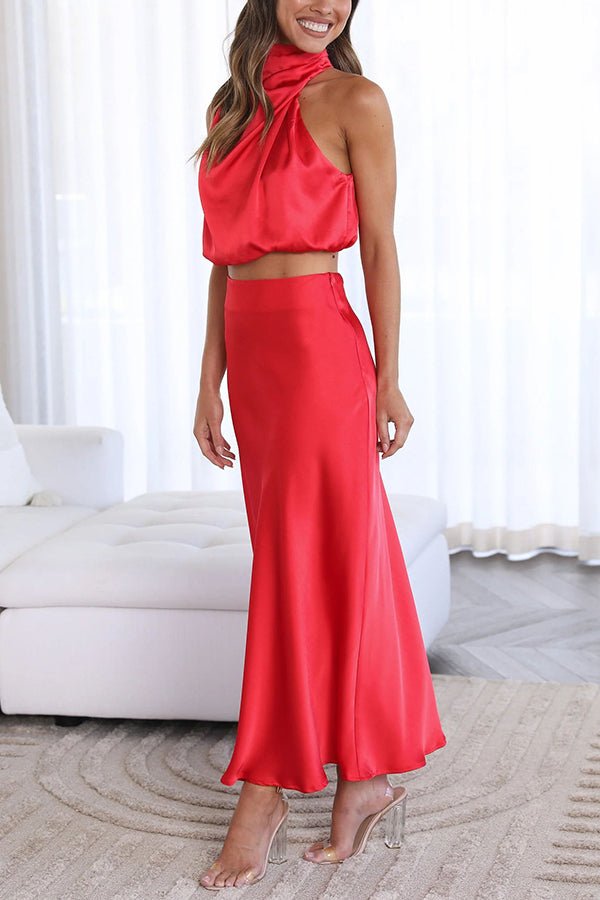 Skirt Set Women Maxi Length Two Piece Coordinated Set - Evergreen Outfits - Women Set