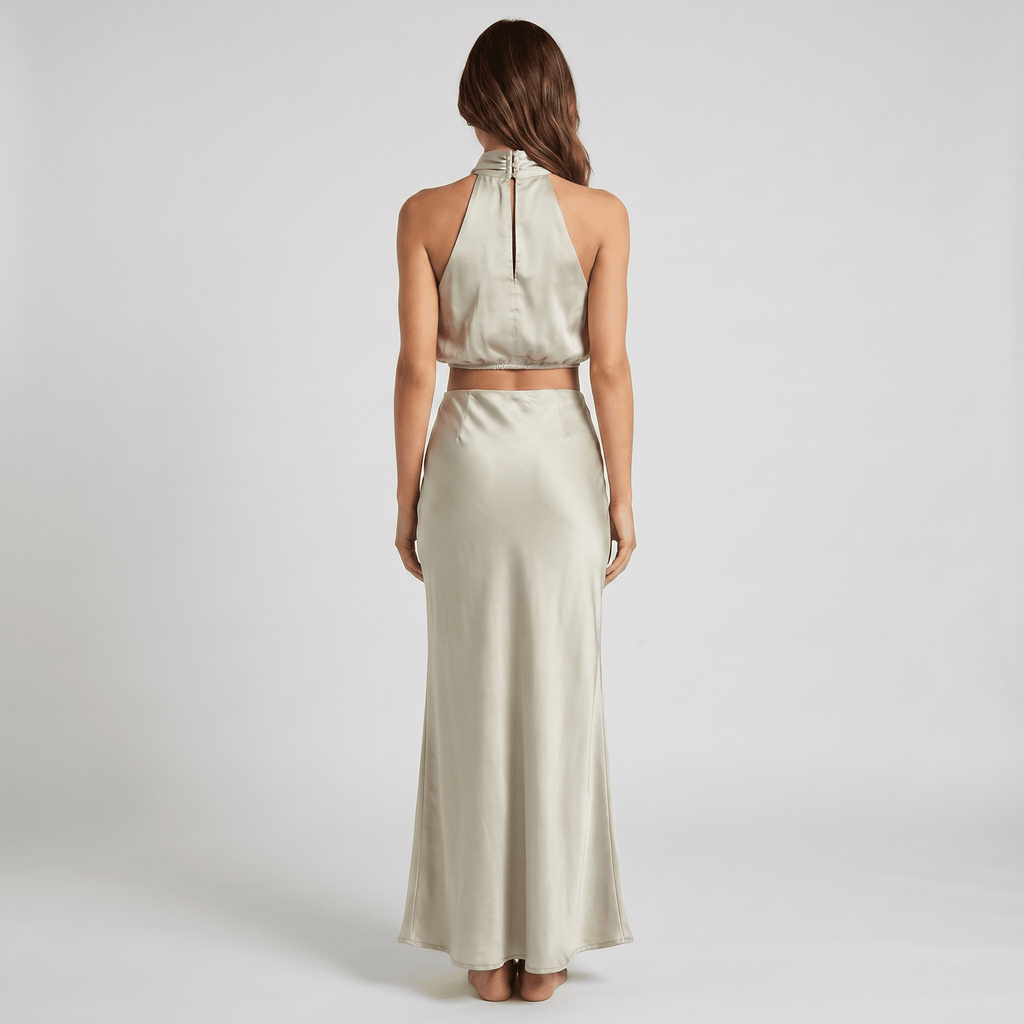 Skirt Set Women Maxi Length Two Piece Coordinated Set - Evergreen Outfits - Women Set