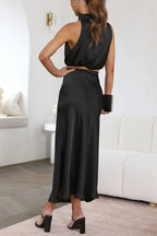 Skirt Set Women Maxi Length Two Piece Coordinated Set - Evergreen Outfits - Women Set