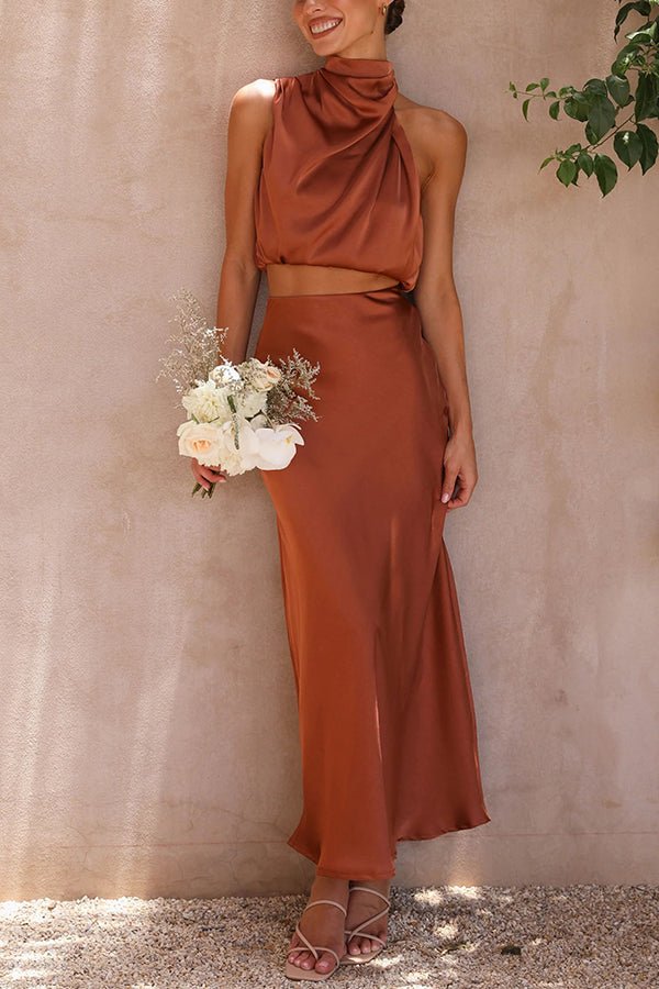 Skirt Set Women Maxi Length Two Piece Coordinated Set - Evergreen Outfits - Women Set