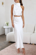 Skirt Set Women Maxi Length Two Piece Coordinated Set - Evergreen Outfits - Women Set
