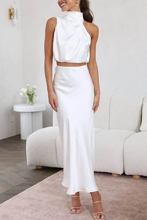 Skirt Set Women Maxi Length Two Piece Coordinated Set - Evergreen Outfits - Women Set