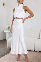 Skirt Set Women Maxi Length Two Piece Coordinated Set - Evergreen Outfits - Women Set