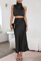 Skirt Set Women Maxi Length Two Piece Coordinated Set - Evergreen Outfits - Women Set