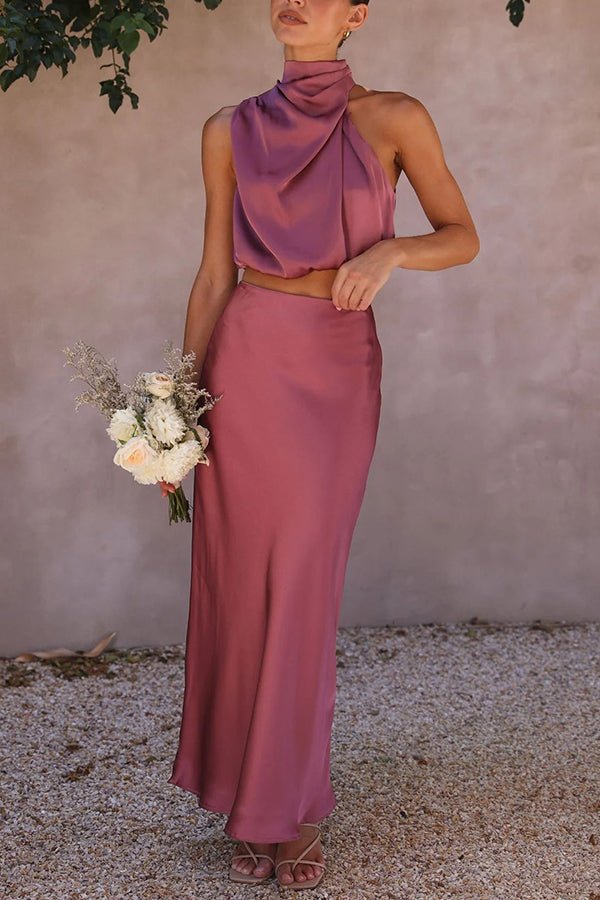 Skirt Set Women Maxi Length Two Piece Coordinated Set - Evergreen Outfits - Women Set
