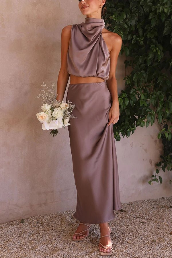 Skirt Set Women Maxi Length Two Piece Coordinated Set - Evergreen Outfits - Women Set