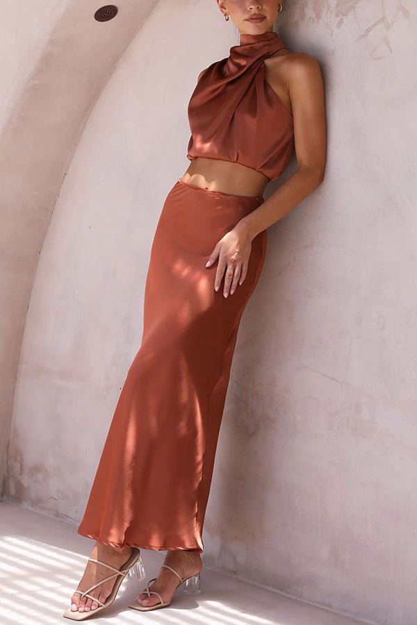 Skirt Set Women Maxi Length Two Piece Coordinated Set - Evergreen Outfits - Women Set