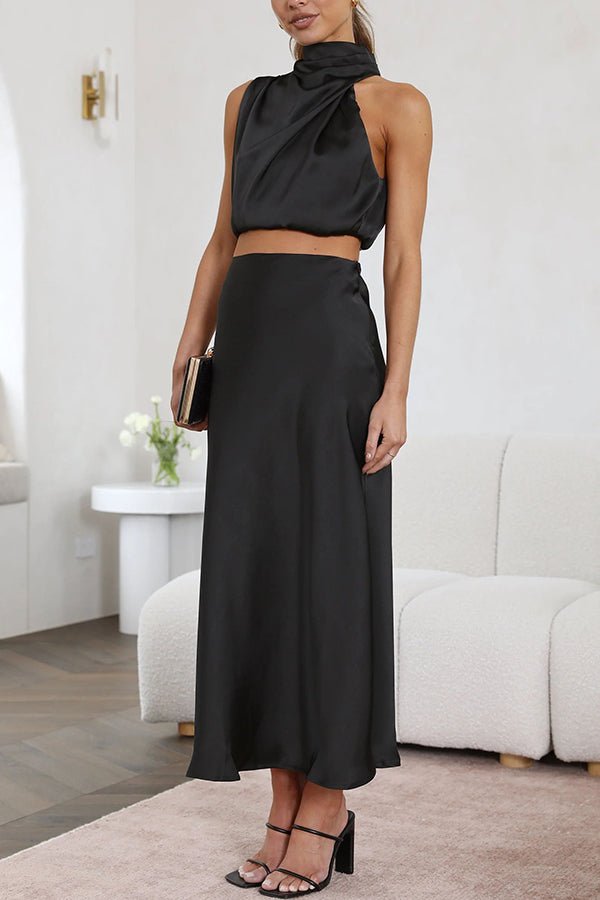 Skirt Set Women Maxi Length Two Piece Coordinated Set - Evergreen Outfits - Women Set